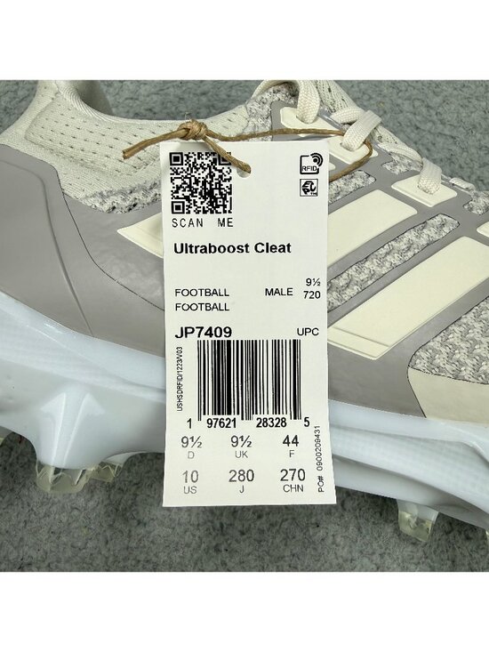 Adidas UltraBoost Cleats Men 10 Shoe Cream Chalk White 1.0 Football Talc Granite main image 6